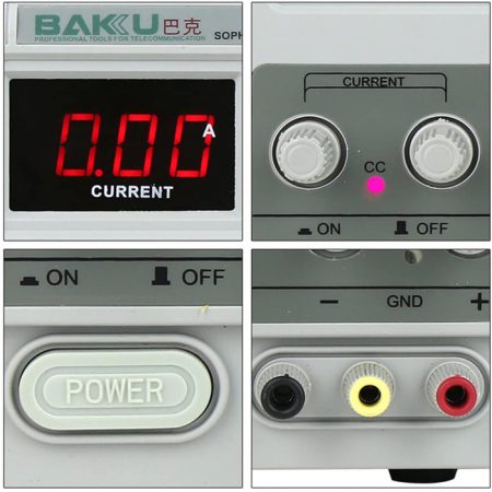 منبع تغذیه 30 ولت و 5 آمپر باکو مدل BAKU BK-305D