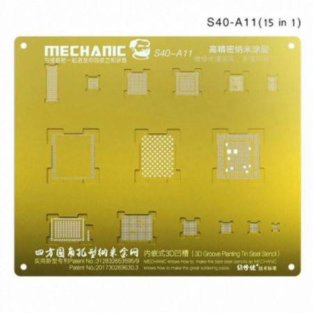 شابلون سه بعدی طلایی آیفون مدل مکانیک MECHANIC S40-A11