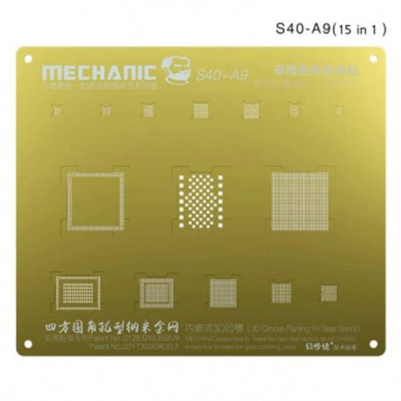 شابلون سه بعدی طلایی گوشی آیفون مکانیک MECHANIC S40-A9